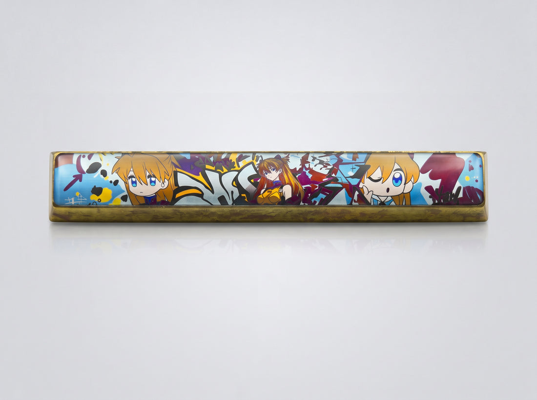 EVA, Asuka 6.25 U Titanium Spacebar, Animated Game Culture Creative Keycaps, Mechanical Keyboard Decorative Keycaps