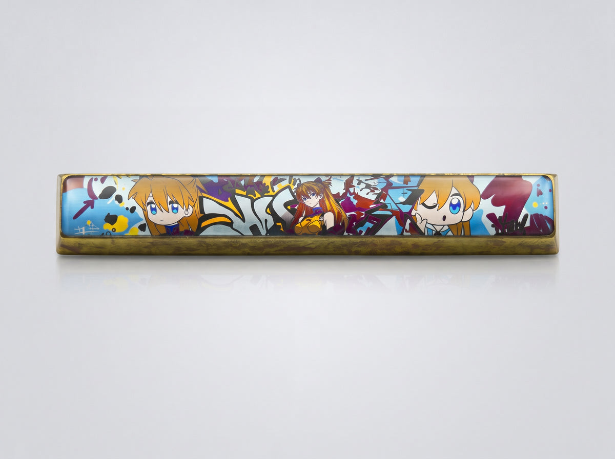 EVA， Asuka 6.25 U Titanium Spacebar, Animated Game Culture Creative Keycaps, Mechanical Keyboard Decorative Keycaps