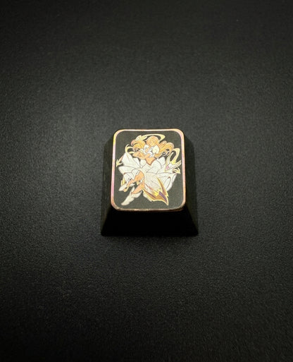 BLEACH，Inoue Orihime/Shihouin Yoruichi 1U titanium alloy metal personalized keycaps, anime and game character peripheral products, decorative keycaps.