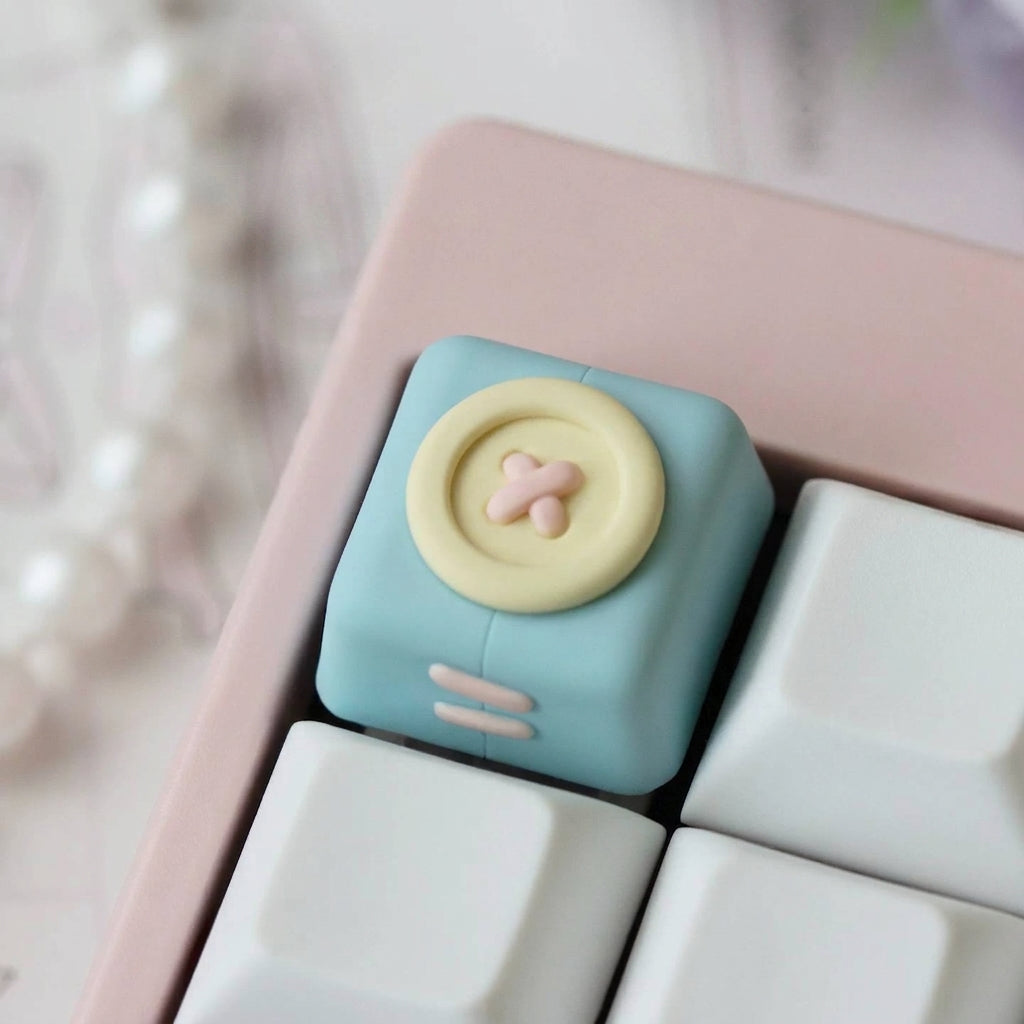 Original design cute button, multi-color resin molded personalized keycaps, cartoon image creative cultural keycaps, mechanical keyboard handmade decorative keycaps