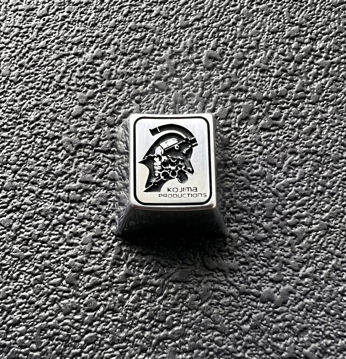 KOJIMA PRODUCTIONS LOGO  Zinc Alloy Metal Personalized Keycaps Anime Metal Keycaps, Mechanical Keyboard Decorative Keycaps