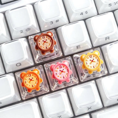 Alarm Bear Personalized Keycap, Cute Cartoon Art Keycap, Personalized Keycap Customization, Handmade Creative Gift