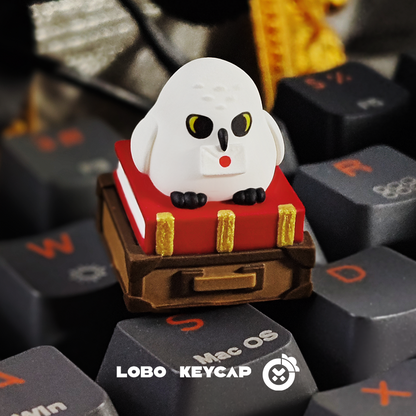 Harry Potter Academy Owl Hedwig Cute Messenger Owl Personalized Resin Mechanical Keyboard Customized Keycaps