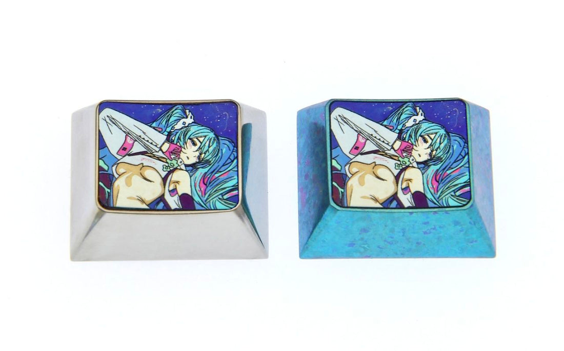 Hatsune Miku, 1.25U titanium alloy personalized keycaps, music, animation, game, virtual characters, surrounding decorative keycaps