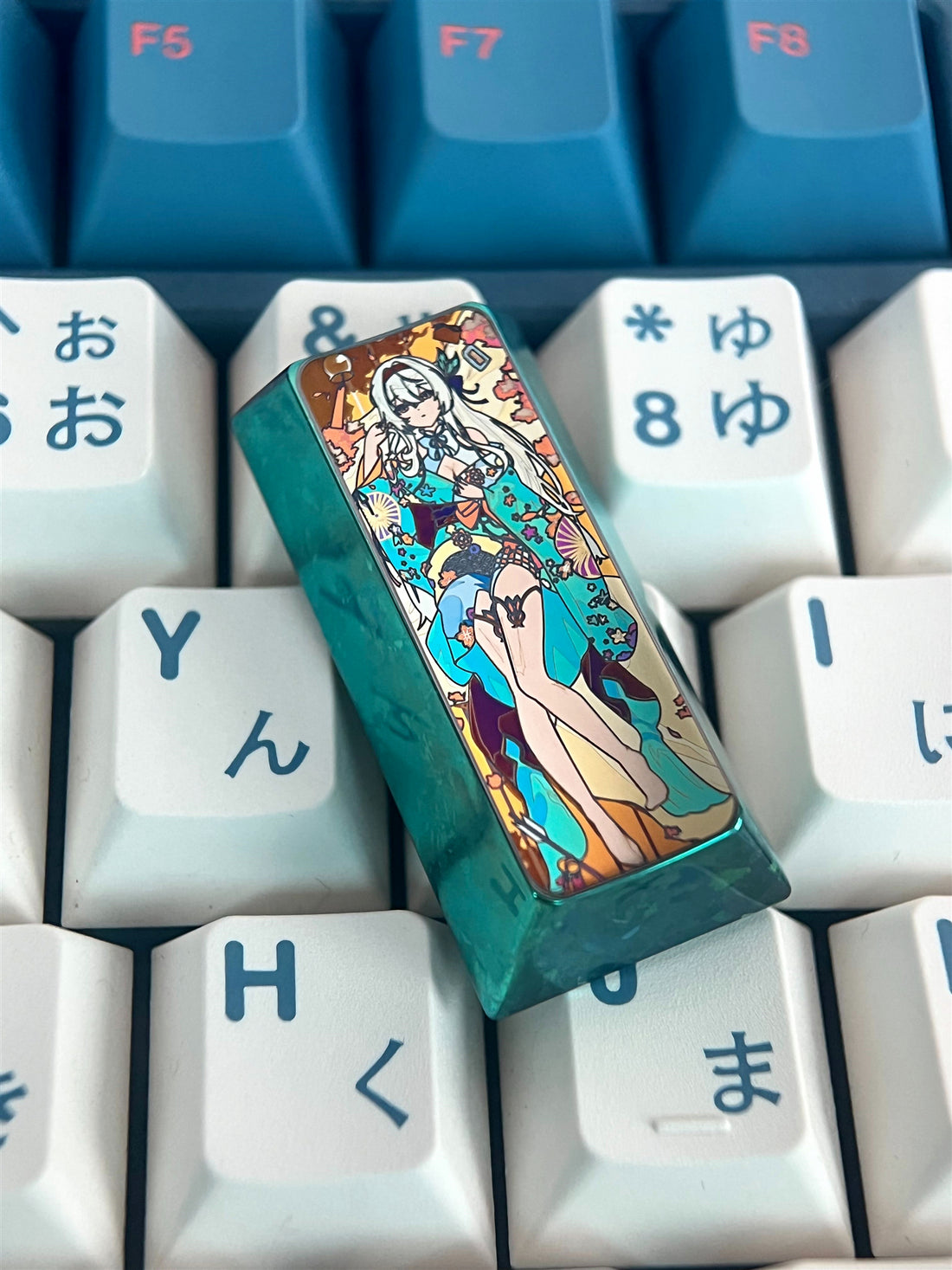 Honkai Star Rail,Firefly, Titanium alloy pad area vertical 2U personalized keycap, decorative keycap