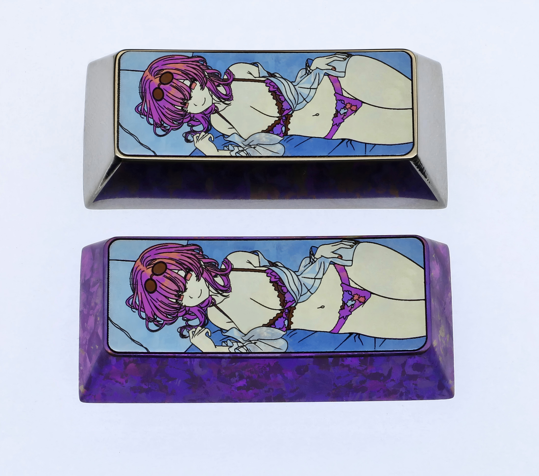 Honkai Star Rail, Kafka lying on the side, 2.25U titanium alloy personalized keycaps, metal decorative keycaps around anime and game characters