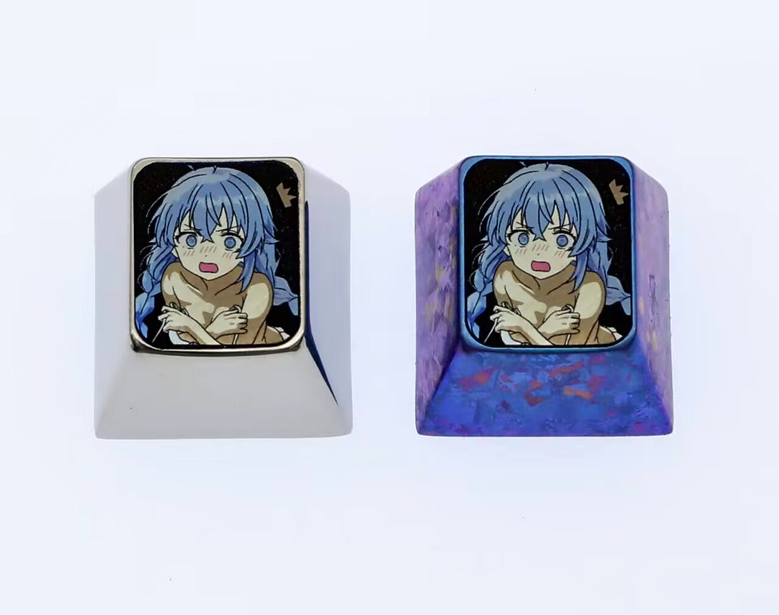 Jobless Reincarnation， Shy Roxy1U titanium alloy, metal keycaps around anime, novel, game characters