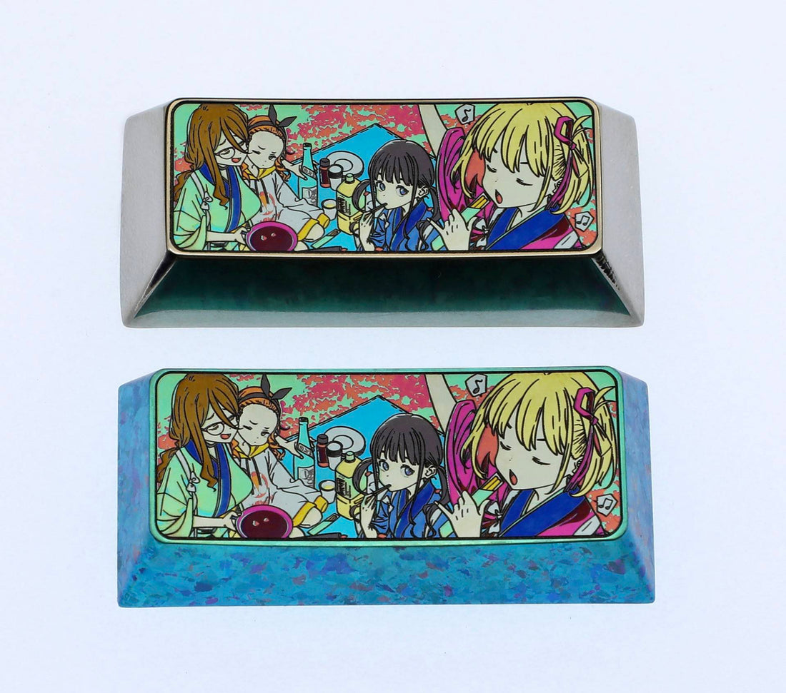 Lycoris Recoil, Lycoris2.25U Titanium Alloy Personalized Keycaps Anime Game Character Metal Decorative Art Keycaps