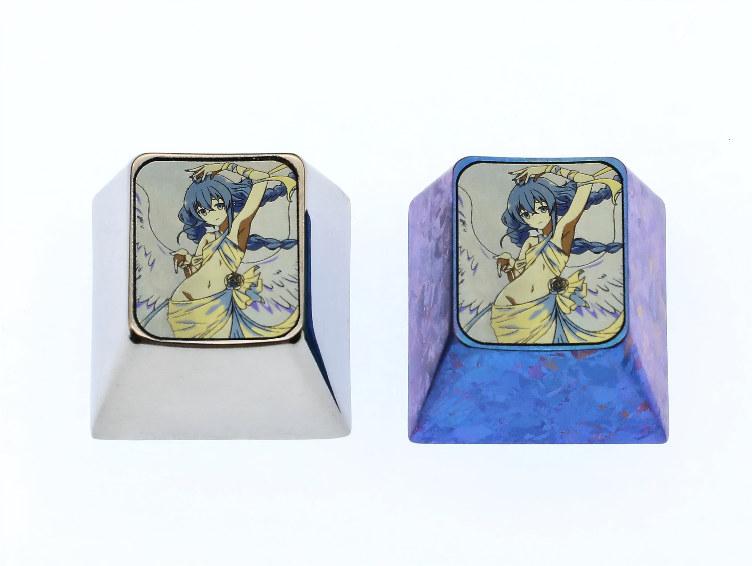 Mushoku Tensei, Roxy, 1U titanium alloy personalized keycaps, anime and game culture creative personalized metal decorative keycaps