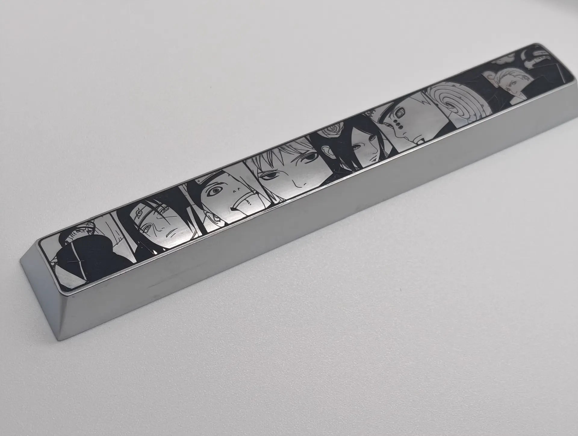 Naruto, Akatsuki member, metal space personalized keycaps, anime game character peripheral decorative keycaps.