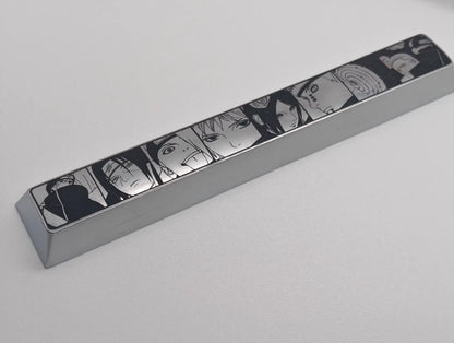 Naruto, Akatsuki member, metal space personalized keycaps, anime game character peripheral decorative keycaps.