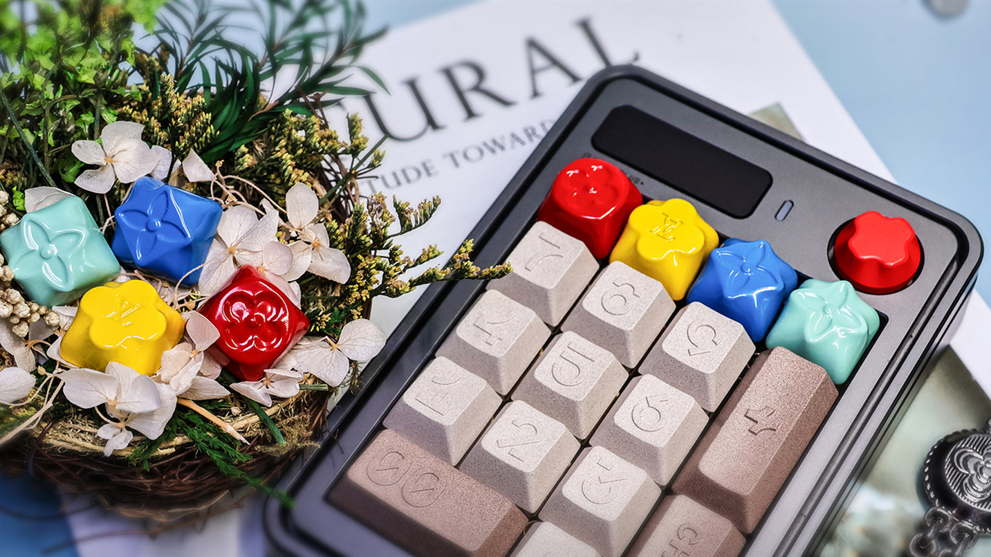 Irregular shaped personalized keycaps, luxury vintage series aluminum alloy keycaps painted with CNC machining, customized mechanical keyboards, custom keycaps