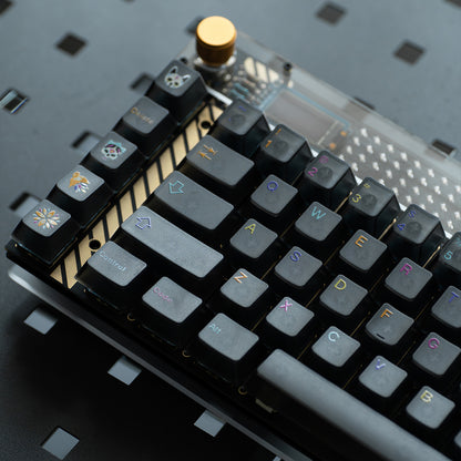 Underground World Fog Transparent Mechanical Keyboard Keycaps PC Material UV Printing Original Factory Height Keycaps