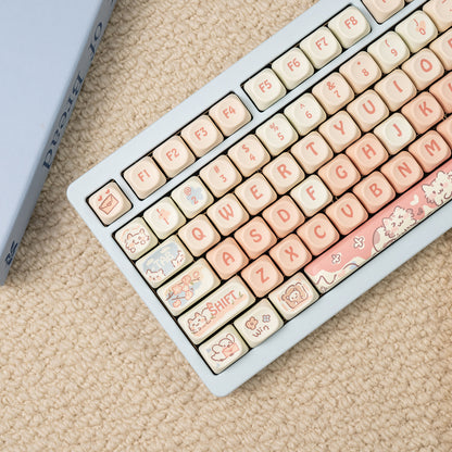 MOA height strawberry kitten magnetic axis mechanical keyboard keycap PBT thermal sublimation customization