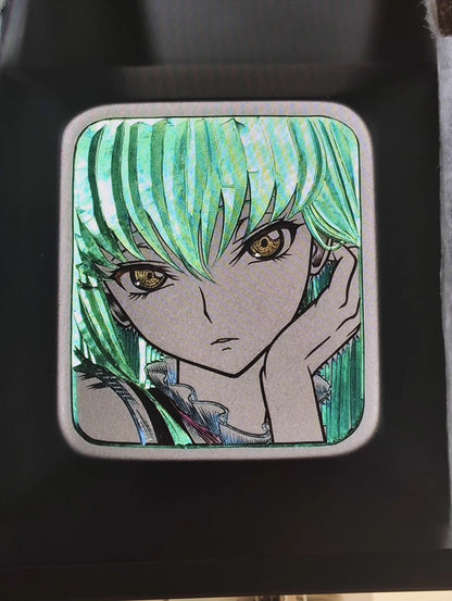 Hand carved titanium alloy anode coloring, anime and game culture creative metal hand carved keycaps collection