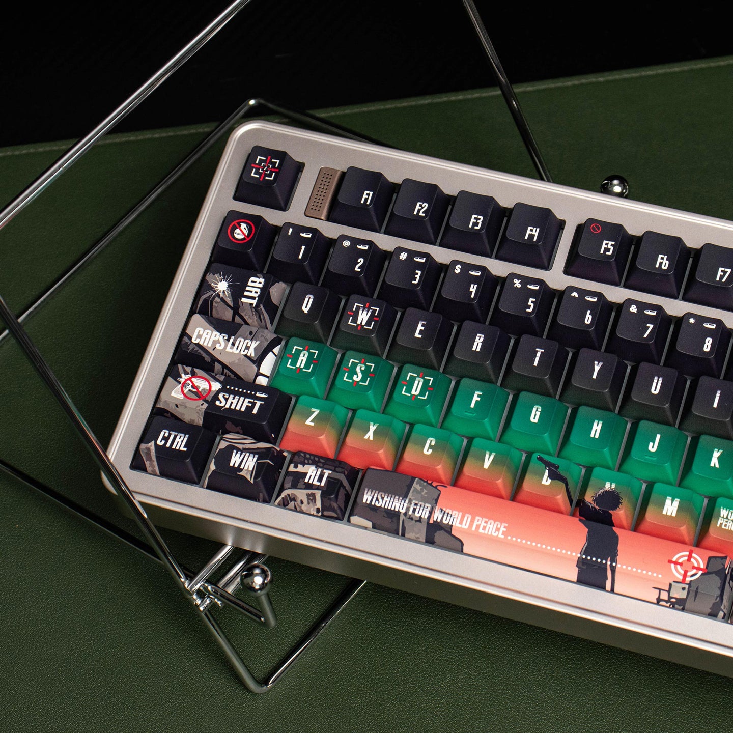 Original Design Peace Day Mechanical Keyboard Keycap Full Set PBT Thermal Sublimation OEM High Customization Keycap Set