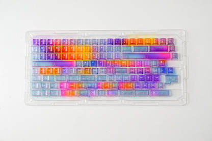 Gradient transparent PC material fog transparent keyboard keycaps customized ai3D technology factory height