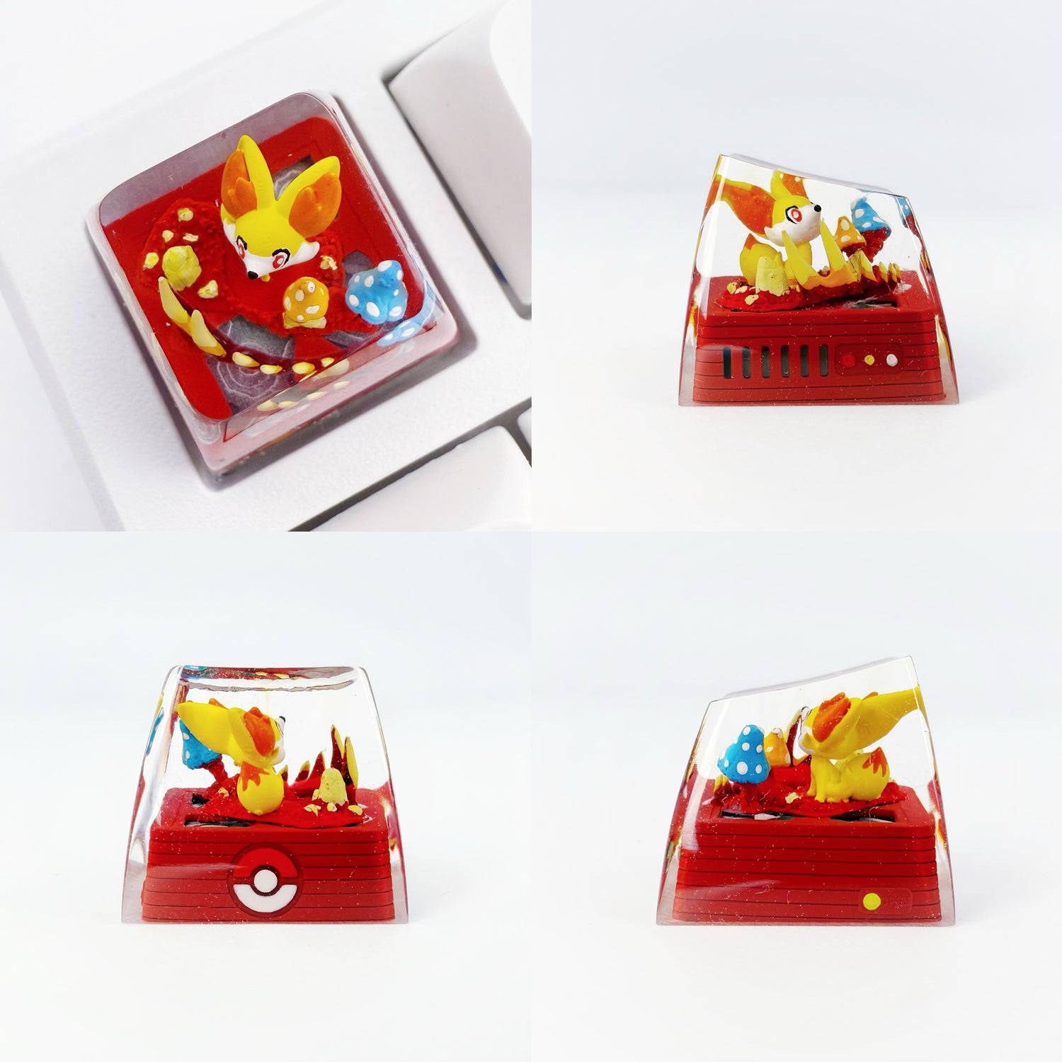 Pet Pok é mon Collection, Crystal Drops of Glue Material Artisankeycaps, Anime, Game, Culture, Creativity, Peripheral Decoration, Personalized Keycaps