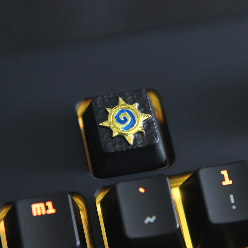 Keystone Hearthstone Legend Logo Game Peripherals Mechanical Keyboard Zinc Aluminum Metal Relief Personalized Keycaps