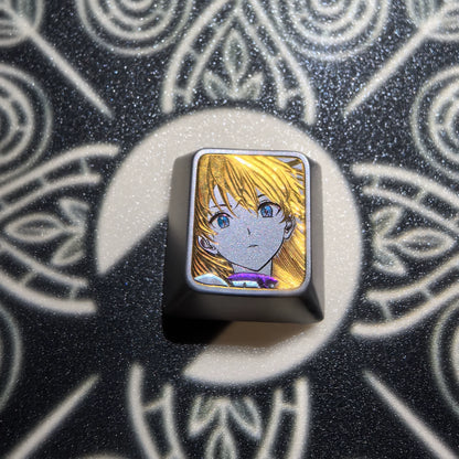 Hand carved titanium alloy anode coloring, anime and game culture creative metal hand carved keycaps collection