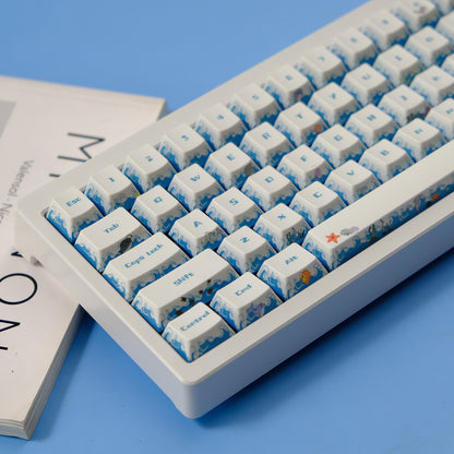 Deep Sea Party Theme Mechanical Keyboard Keycaps Complete Set PBT Thermal Sublimation Customized Original Factory Height Set Keycaps