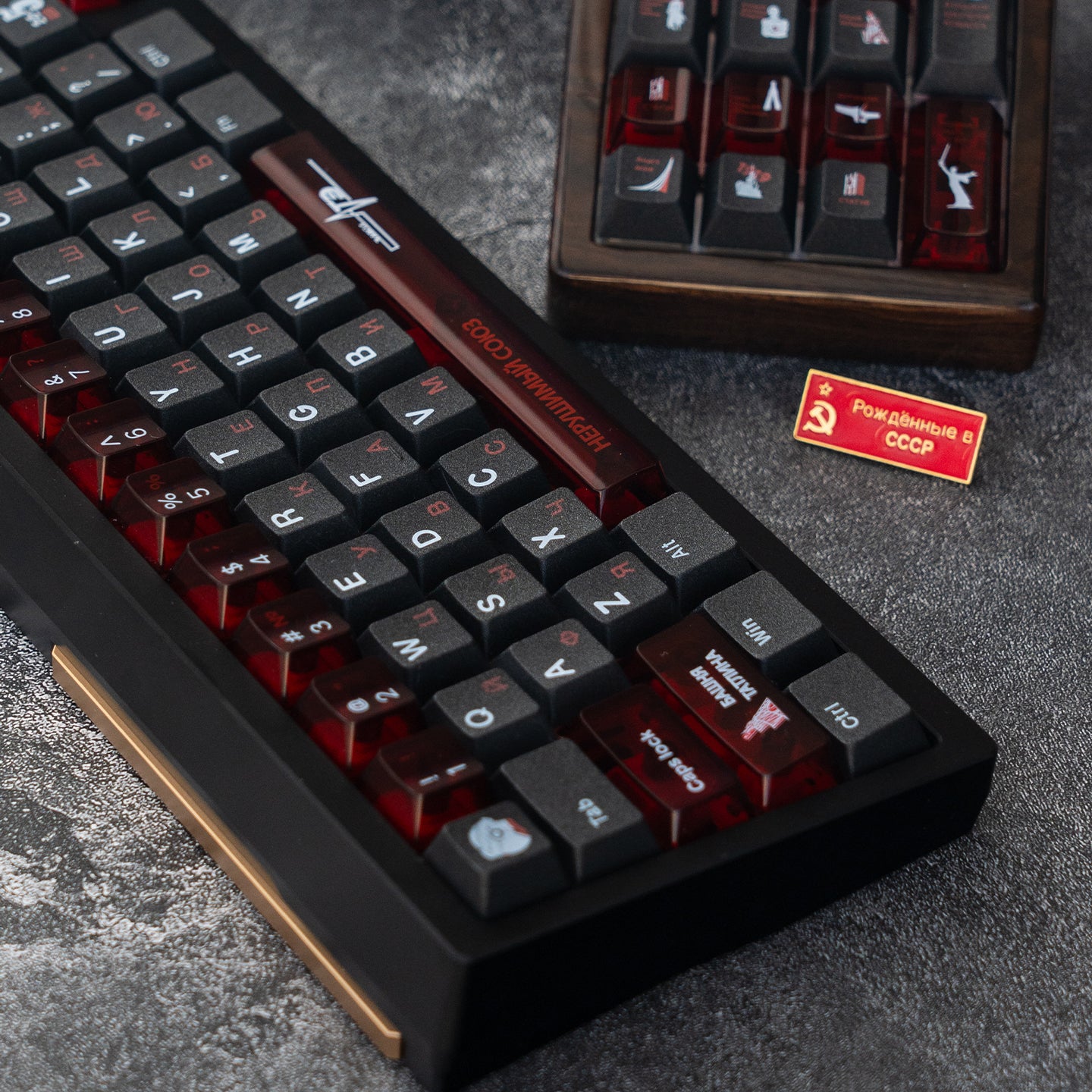 Original Design &quot;Soviet&quot; Theme Mechanical Keyboard Keycap Complete Set PBT Thermal Sublimation Original Factory Highly Personalized Keycap Set