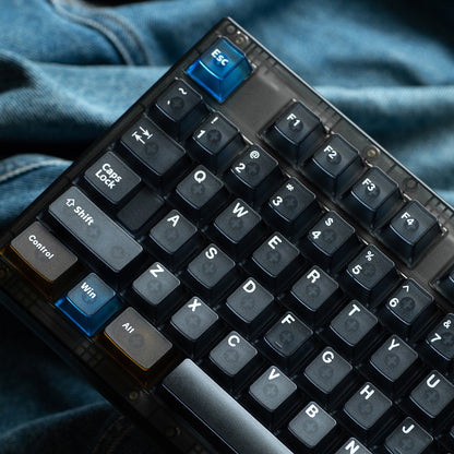 Interstellar themed keycap set, five sided frosted translucent PC keycap personalized customization PBT heat sublimation factory height