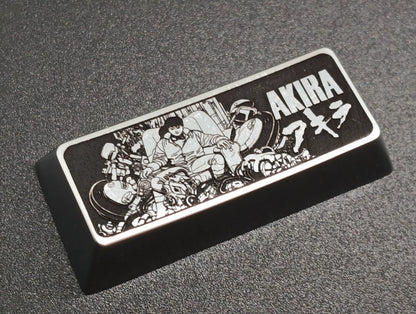 Akira， Cyberpunk 2.25U metal personalized keycap, available in zinc, aluminum, titanium, optional. Anime game culture creative decoration keycaps