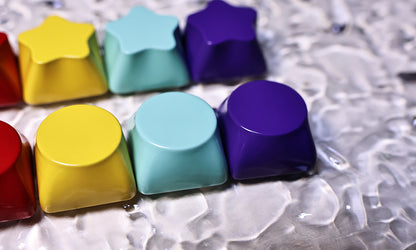 Original Alien Personalized Keycaps Star Aluminum Alloy Keycaps Metal Paint CNC Processing Customized Mechanical Keyboard Keycaps