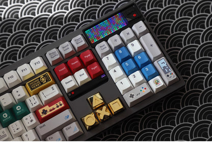 Metal keycaps, game console themed keycaps, mechanical keyboards, personalized keycaps, all metal game console keycaps, decorative keycaps