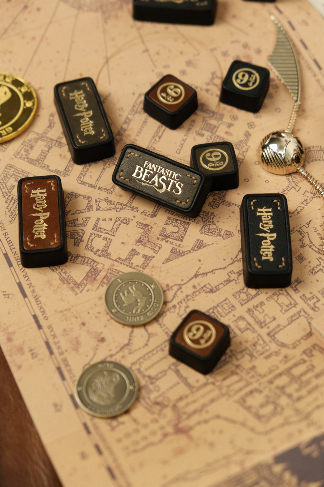 Harry Potter, Animali Fantastici e Dove Trovarli Handmade 2U Leather Handmade Keycaps Retro Style Art Keycaps