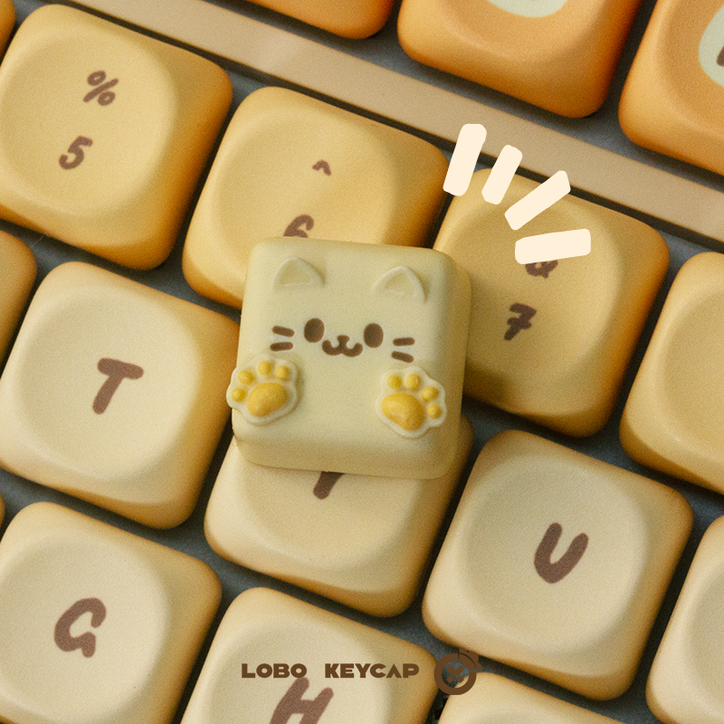 MEOW · Meow Theme Personalized Design Resin Art Keycaps Decorative Keycaps