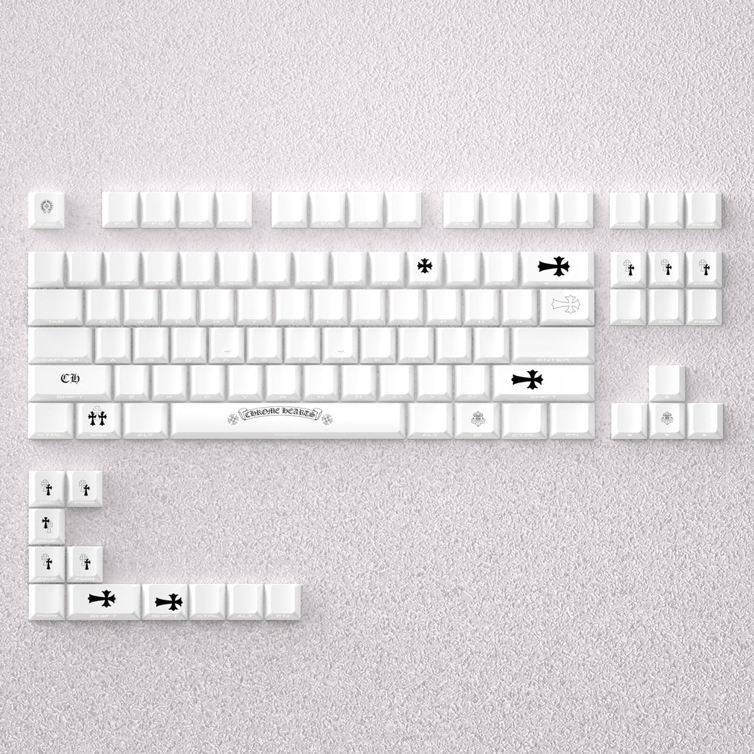 Chrome Hearts Theme, Anime Game Creative Personalized Keycap Set PBT Material Original Factory Height Sublimation Printing