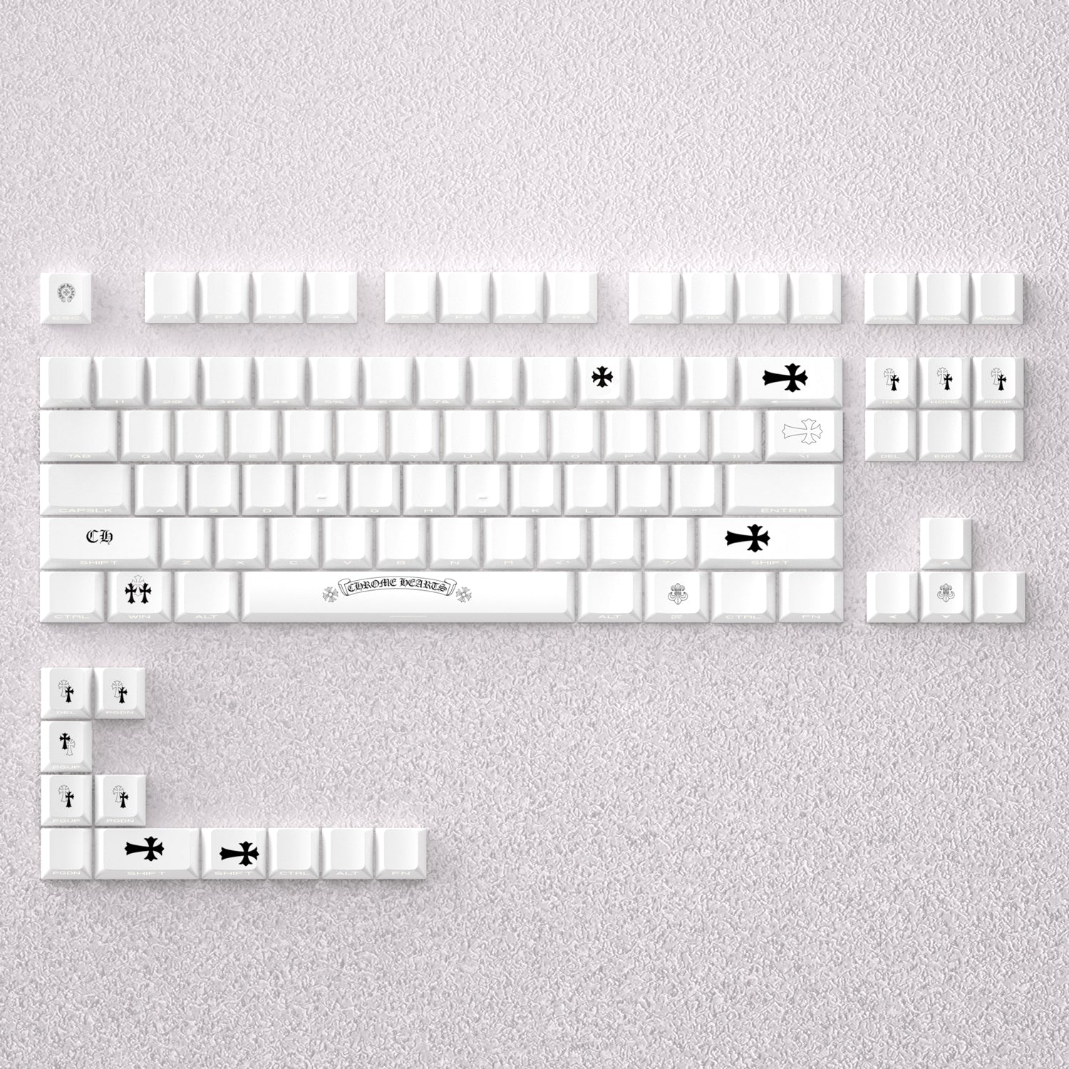 Chrome Hearts Theme, Anime Game Creative Personalized Keycap Set PBT Material Original Factory Height Sublimation Printing