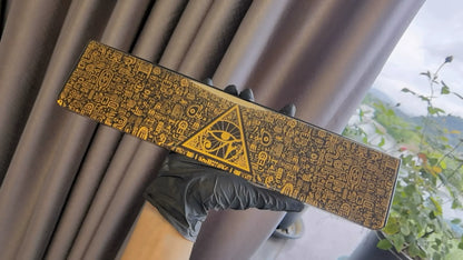 Egyptian themed black and gold color scheme, Keyboard holder, Handmade custom resin hand support, keyboard accessories