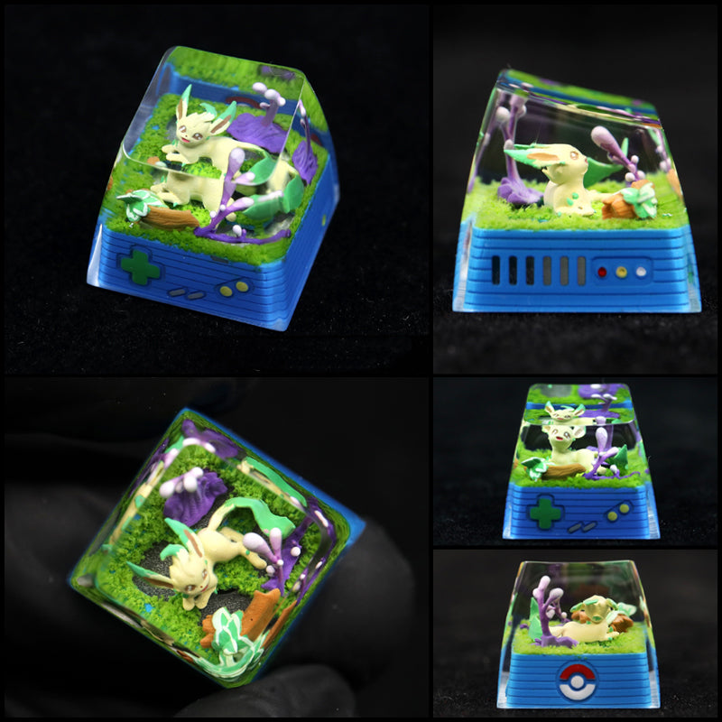 Pet Pok é mon Collection, Crystal Drops of Glue Material Artisankeycaps, Anime, Game, Culture, Creativity, Peripheral Decoration, Personalized Keycaps
