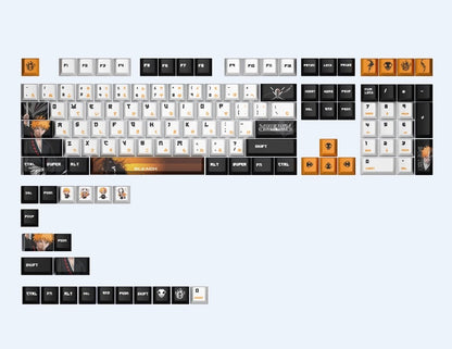 BLEACH theme, Kurosaki Ichigo, PBT material five sided sublimation, anime game series personalized set decorative keycaps