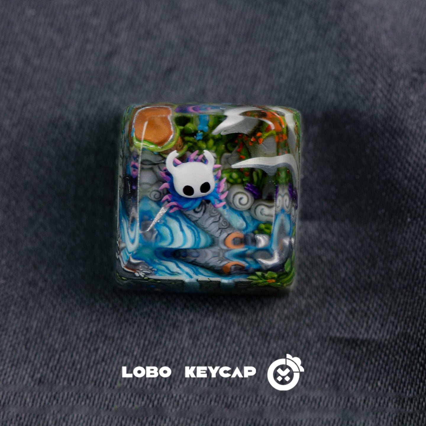 Hollow Knight, 1U Crystal drops of glue, artisankeycaps, SA height scene keycaps, decorative keycaps