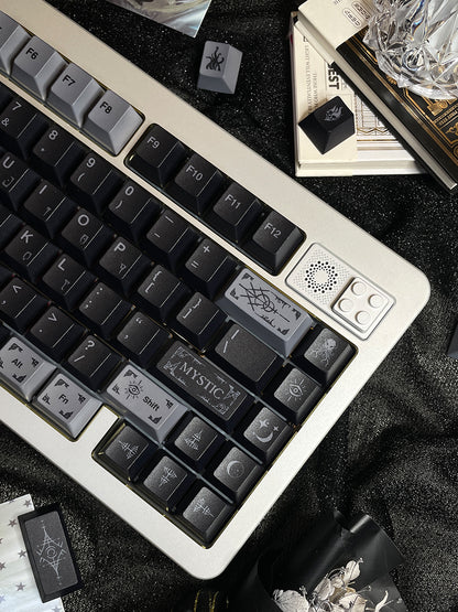 Mysterious subject themed keycap set, PBT original factory five sided heat sublimation customized keyboard personalized keycap set