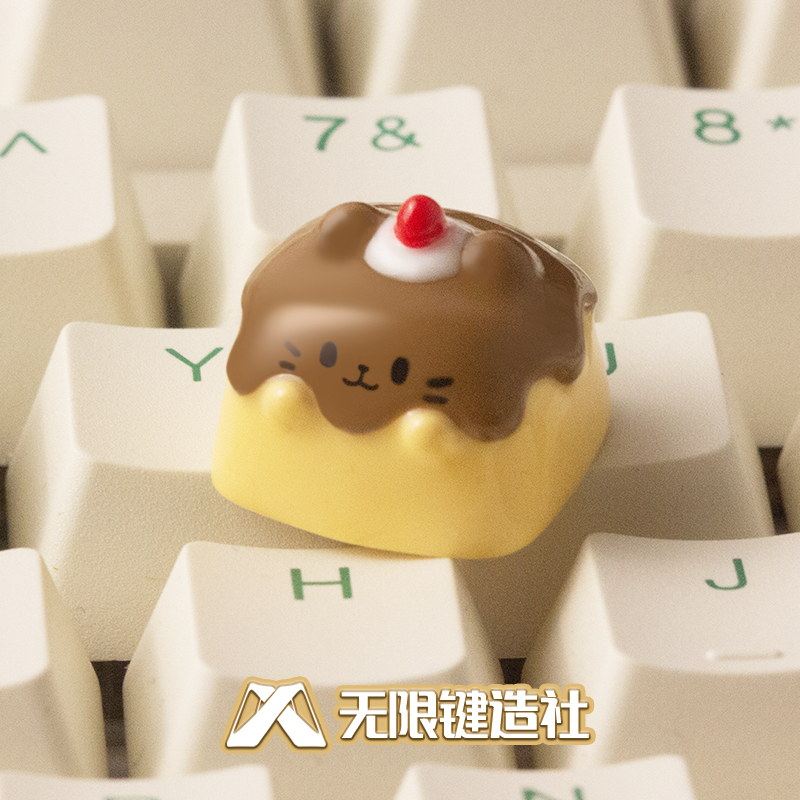 Pudding Cat Cute Keycaps Original Personalized Custom Resin Mechanical Keyboard Keycaps