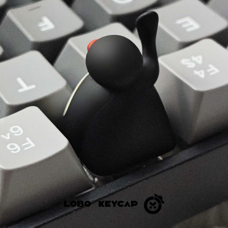 PINGU Penguin Personalized Keycaps Cute Resin Creative Mechanical Keyboard Decorative Keycaps