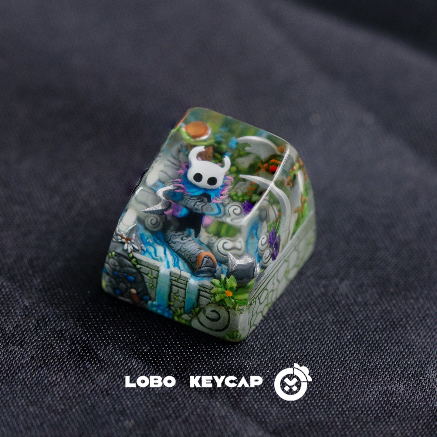 Hollow Knight, 1U Crystal drops of glue, artisankeycaps, SA height scene keycaps, decorative keycaps