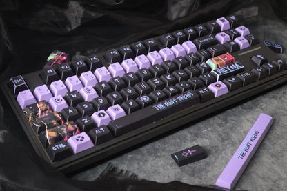 VALORANT, Vampire themed keycap anime game culture creativity peripheral mechanical keycap five sided thermal sublimation PBT material personalized keycap set