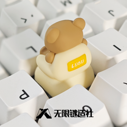 Sofa Bear Cute Keycaps Personalized Resin Mechanical Keyboard Keycaps Handmade Artisankeycaps Keycaps