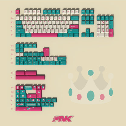 Princess and Knight themed keycaps for girls, cute original factory high pbt material, five sided heat sublimation compatible mechanical keyboard