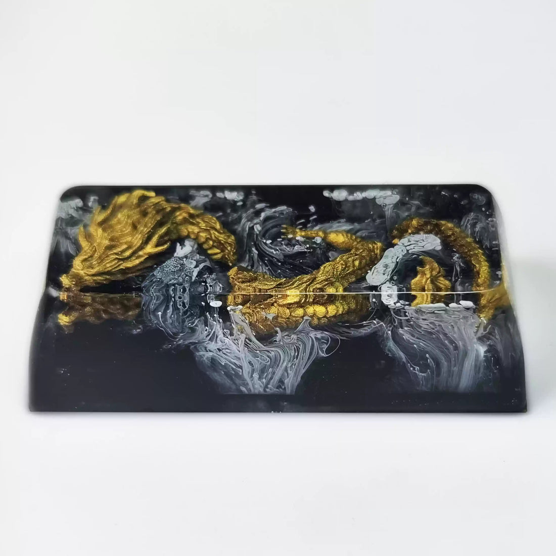 Mechanical keyboard personalized resin black gold dragon dropper resin craftsman keycap