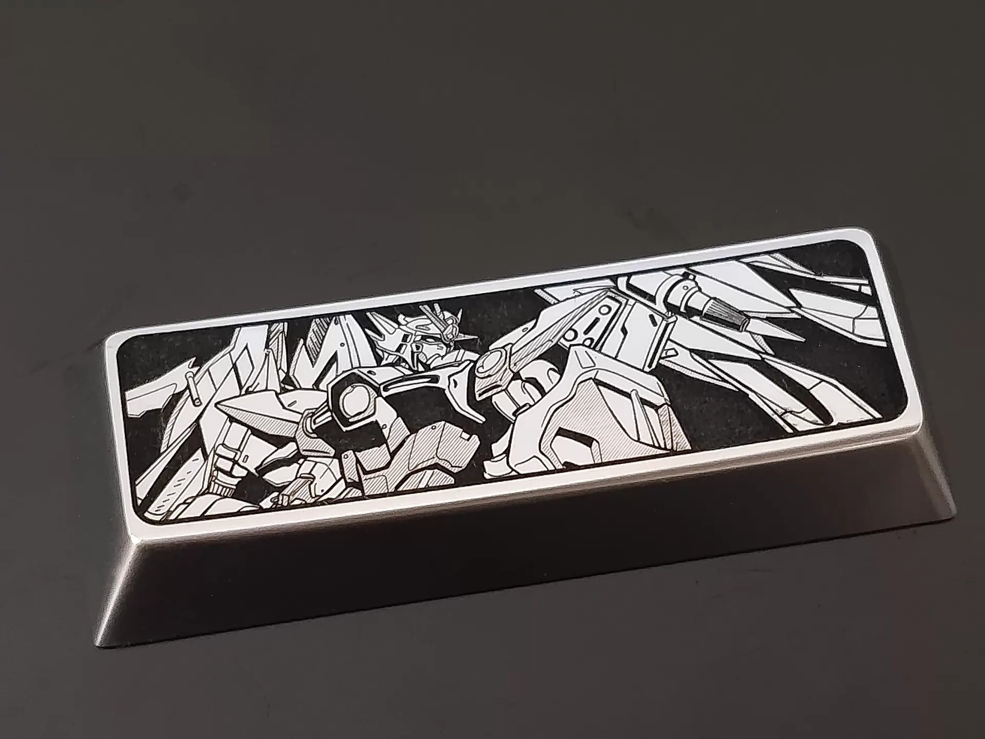Gundam series, 2.75U zinc/titanium alloy personalized keycaps, anime and game metal carved decorative keycaps