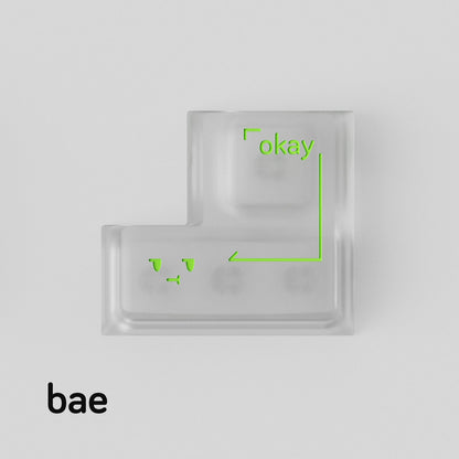 Simple smiley face expression personalized PC metal keycap smiley face customization mechanical keyboard customization keycap