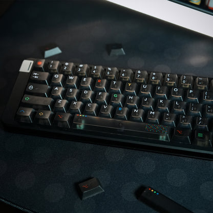 Black light fog transparent mechanical keyboard keycap UV printing factory height 122 keys