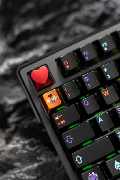 Poker directional keys 3D curved CNC aluminum alloy metal personalized keycaps